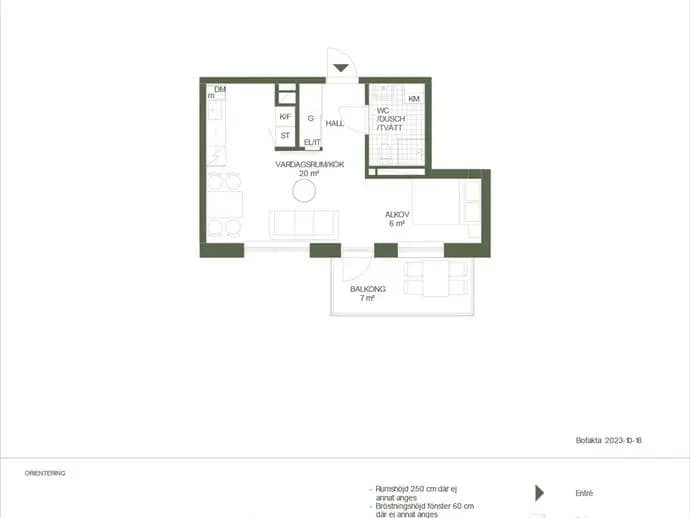 Planritning för Diagonalen 2B 1401