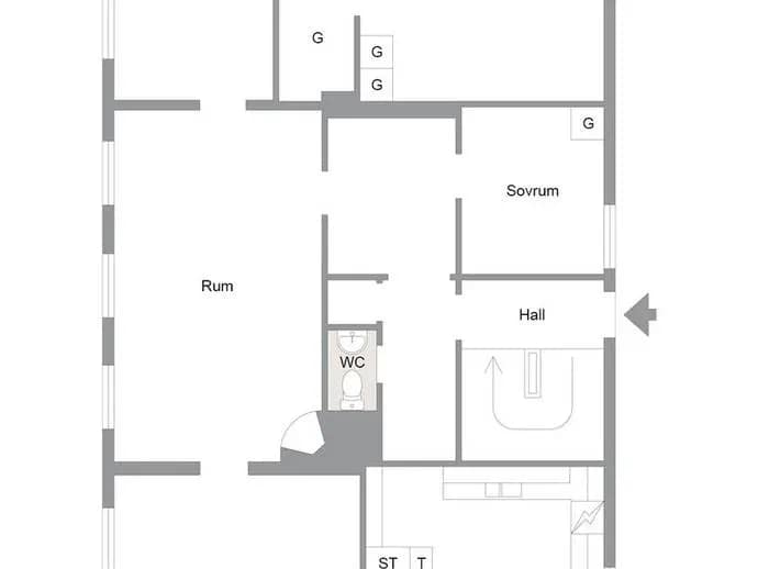 Floor plan for Hallströmsgatan 6