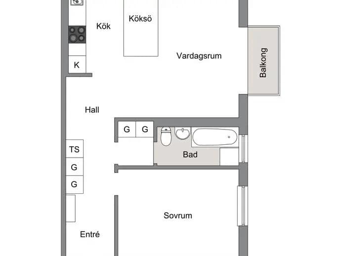 Planritning för Stavangergatan 48, 2tr