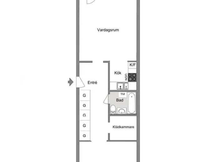 Planritning för Västerleden 66
