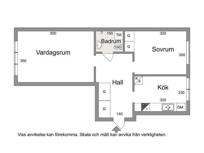 Planritning för Hertig Carls väg 45B
