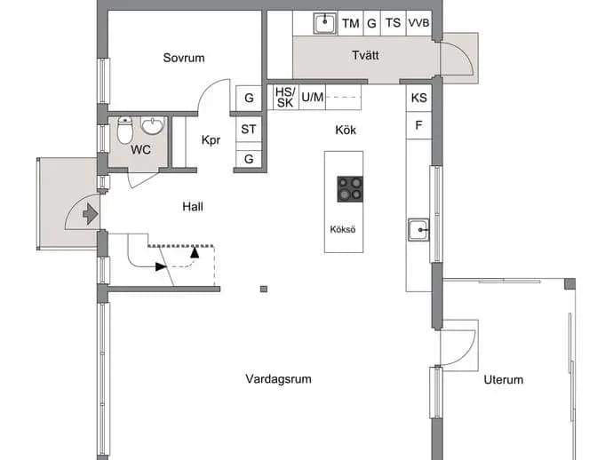 Planritning för Gåvostigen 19