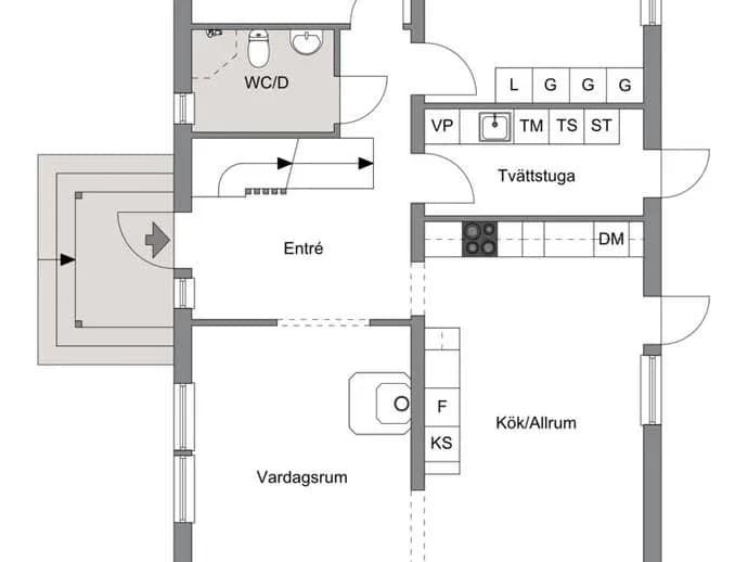 Planritning för Roslundavägen 1