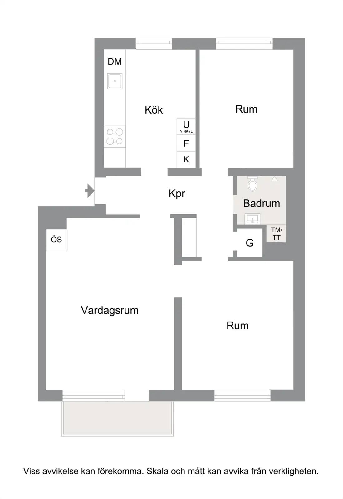 Floor plan for Västra Stallmästaregatan 30 C