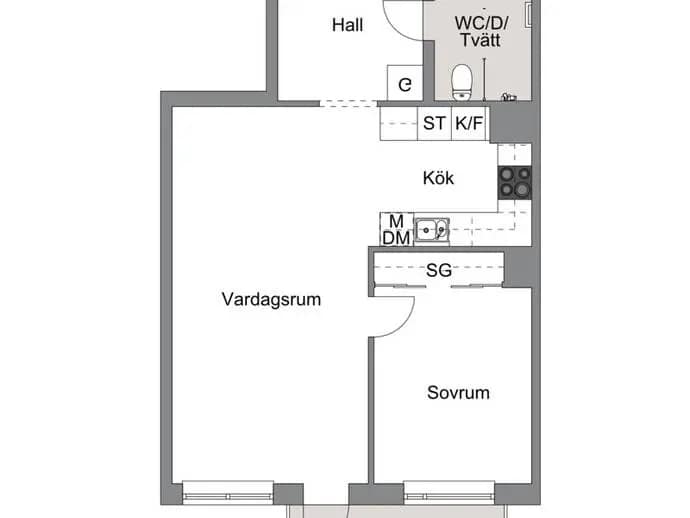Floor plan for Dansbanevägen 3