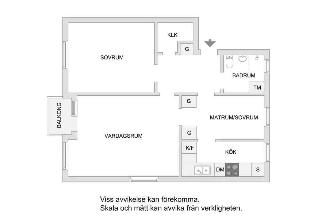 Floor plan for Multrågatan 112