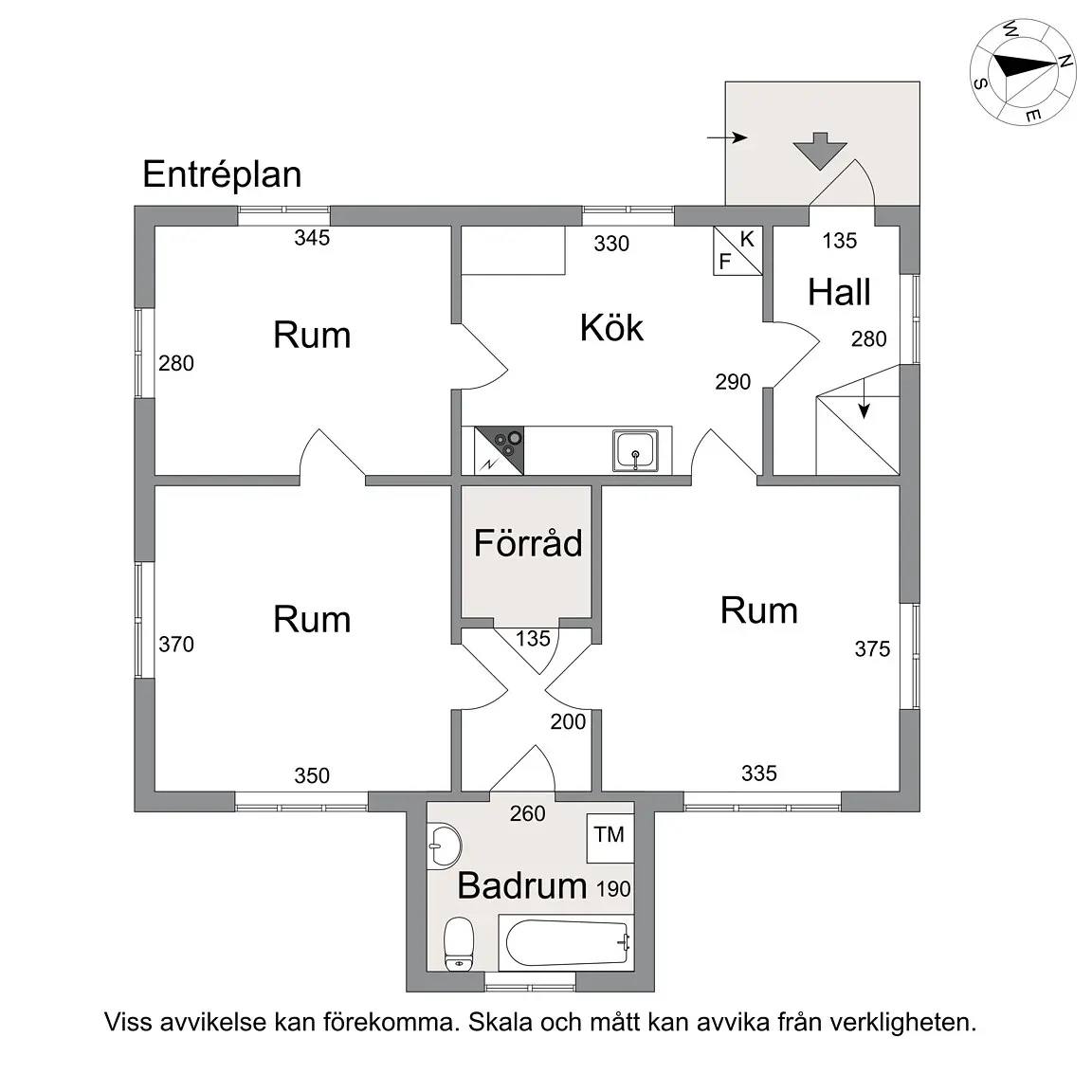 Planritning för Heestrand Rådalen 65