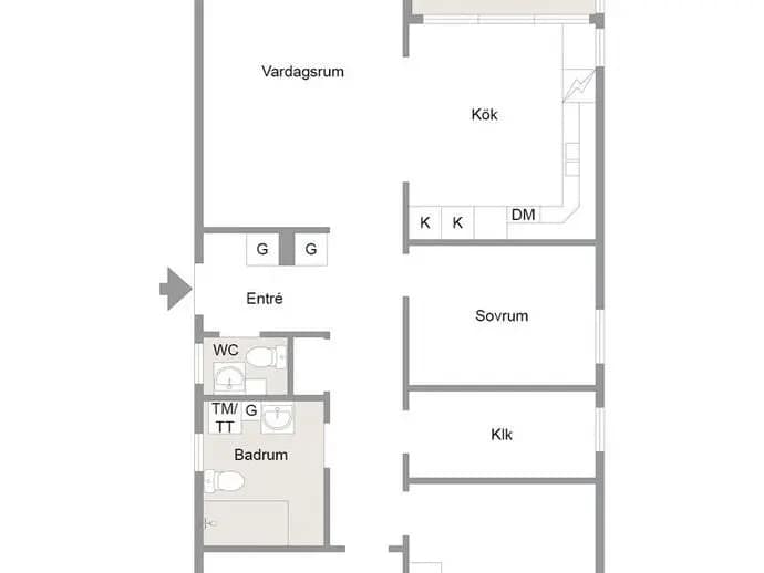 Floor plan for Hotellbacken 4E