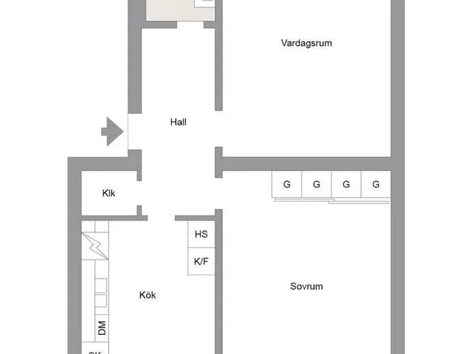 Floor plan for Kellgrensgatan 15B