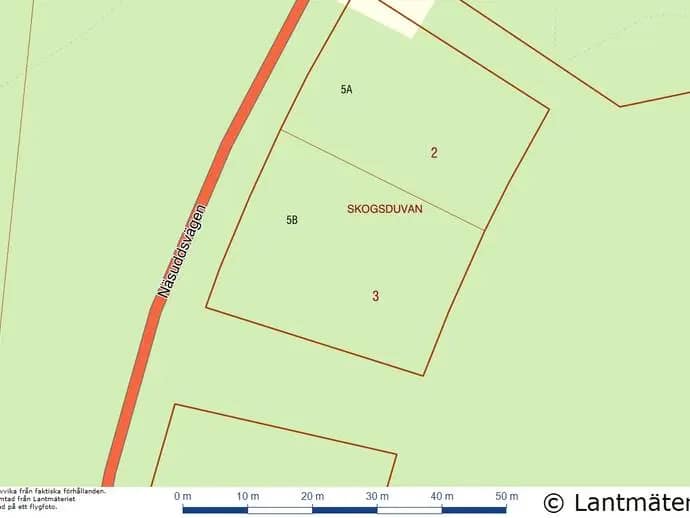 Planritning för Näsuddsvägen 5 B