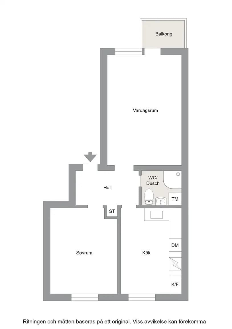 Planritning för Femte Tvärgatan 17 C