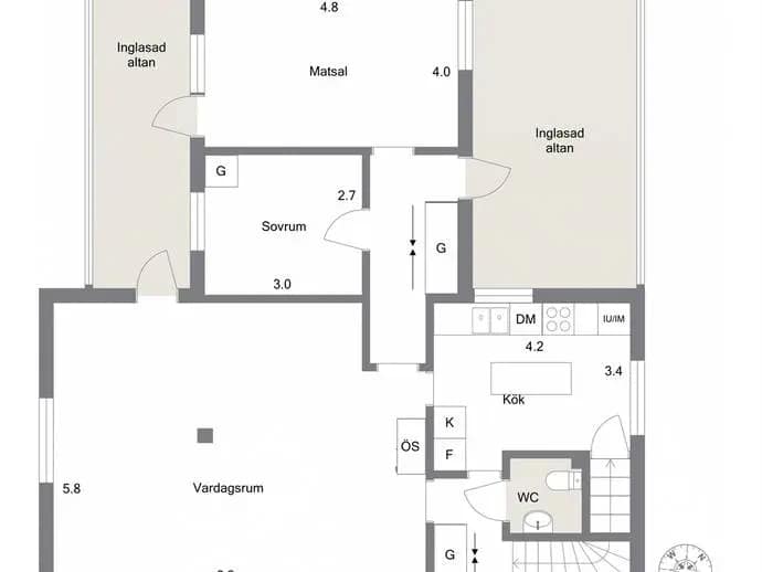 Planritning för Stensättersvägen 2