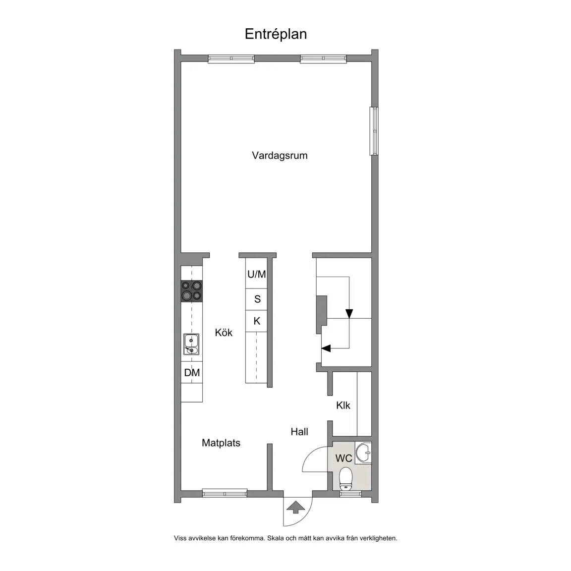 Floor plan for Wachtmeistergatan 4F