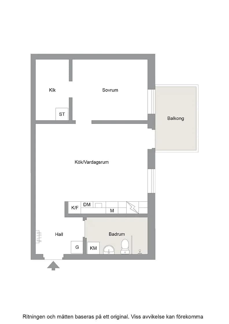 Floor plan for Slottsgatan 41A