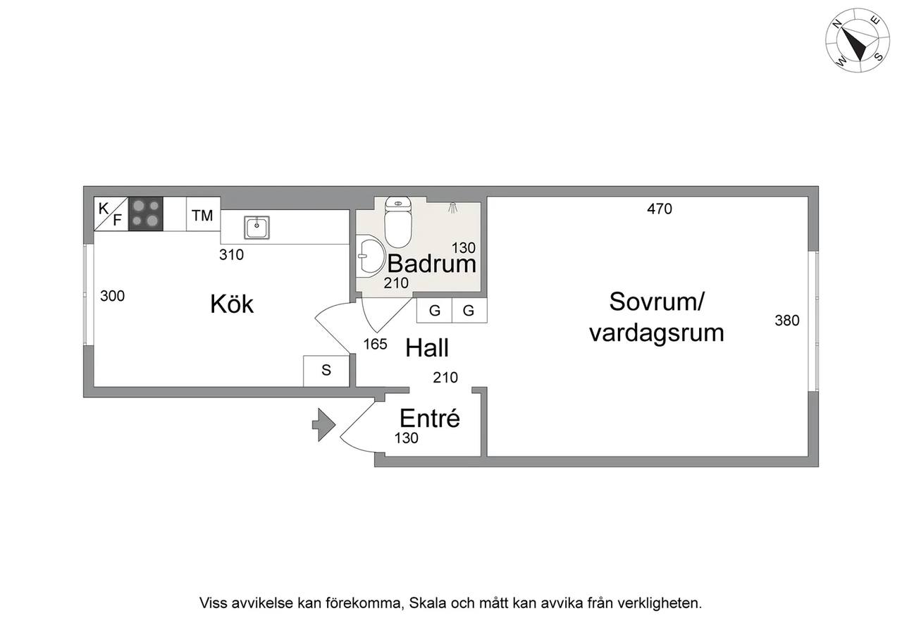 Floor plan for Slottsskogsgatan 11C