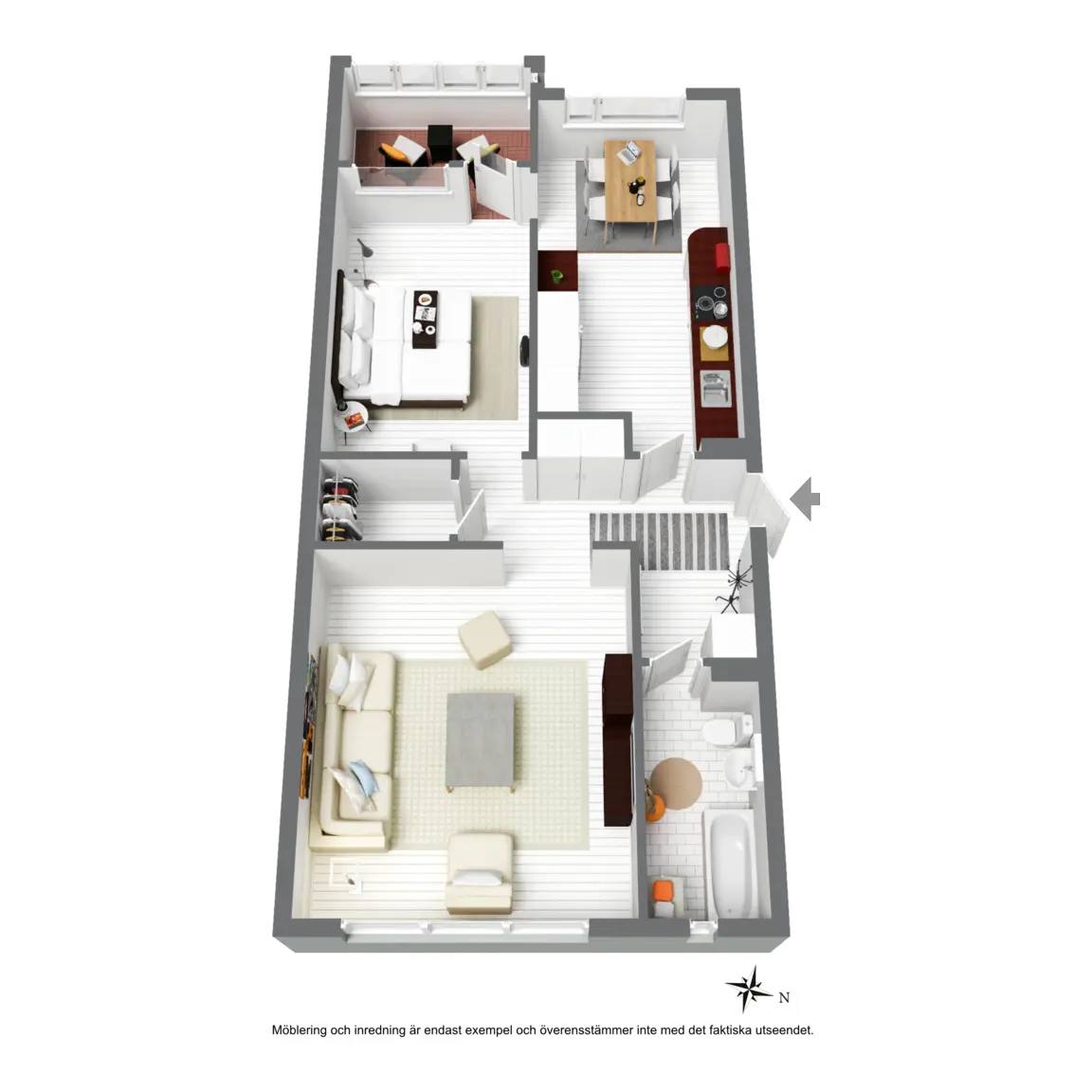 Floor plan for Trebackalånggatan 118