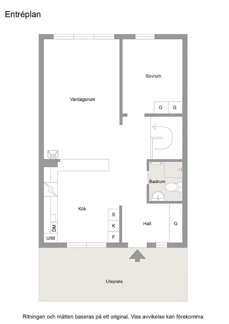 Floor plan for Kapellvägen 64H