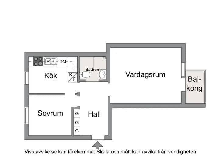 Planritning för Hagagatan 46c