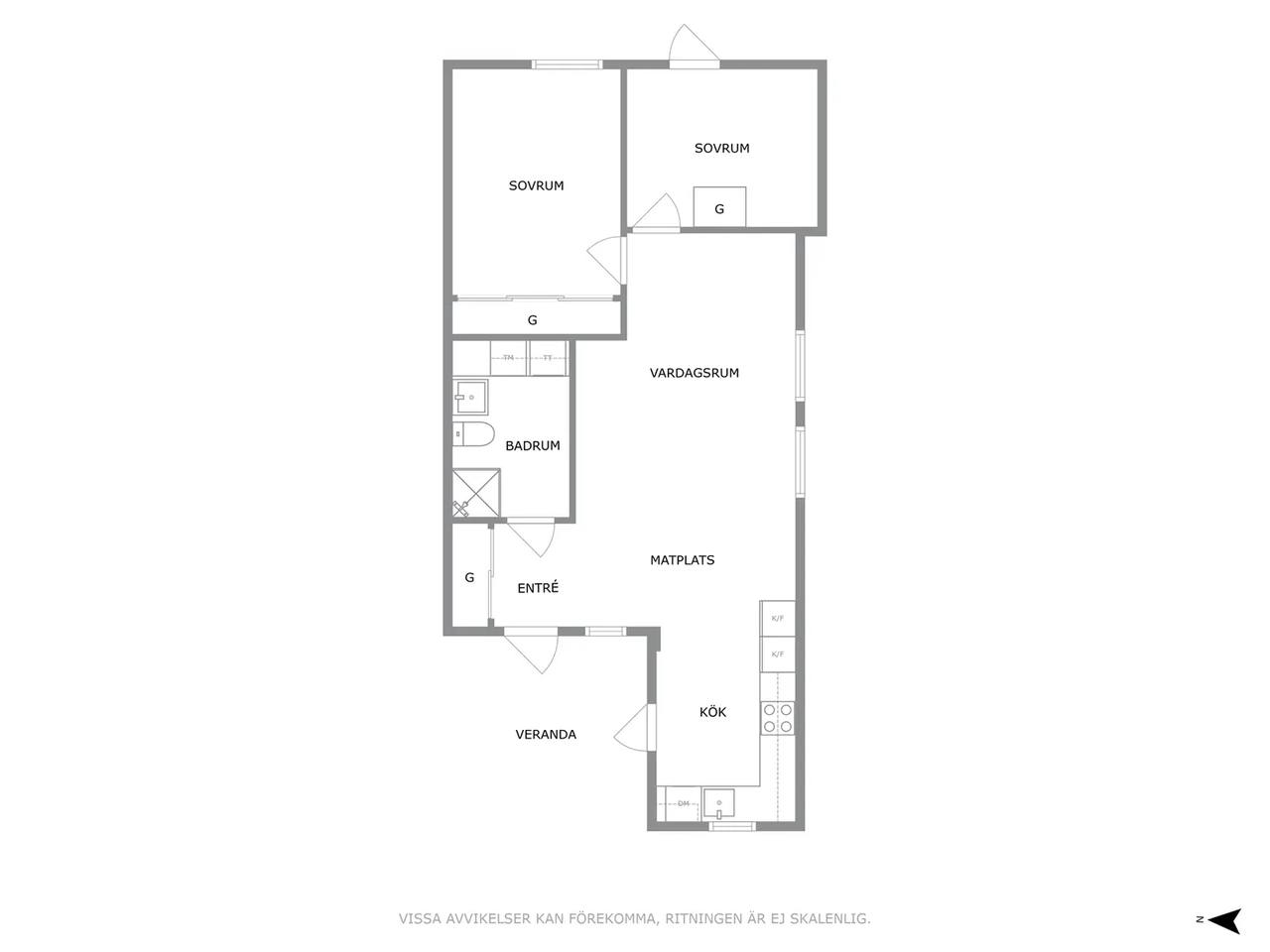 Floor plan for Fredagsgatan 8A
