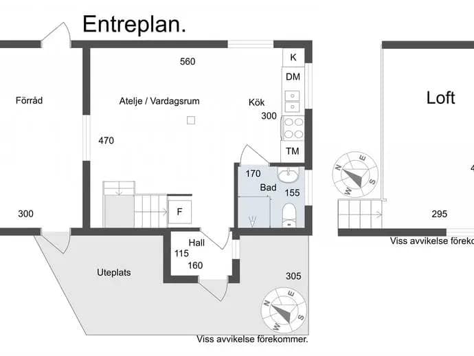 Planritning för Norrbyvretsvägen 3A