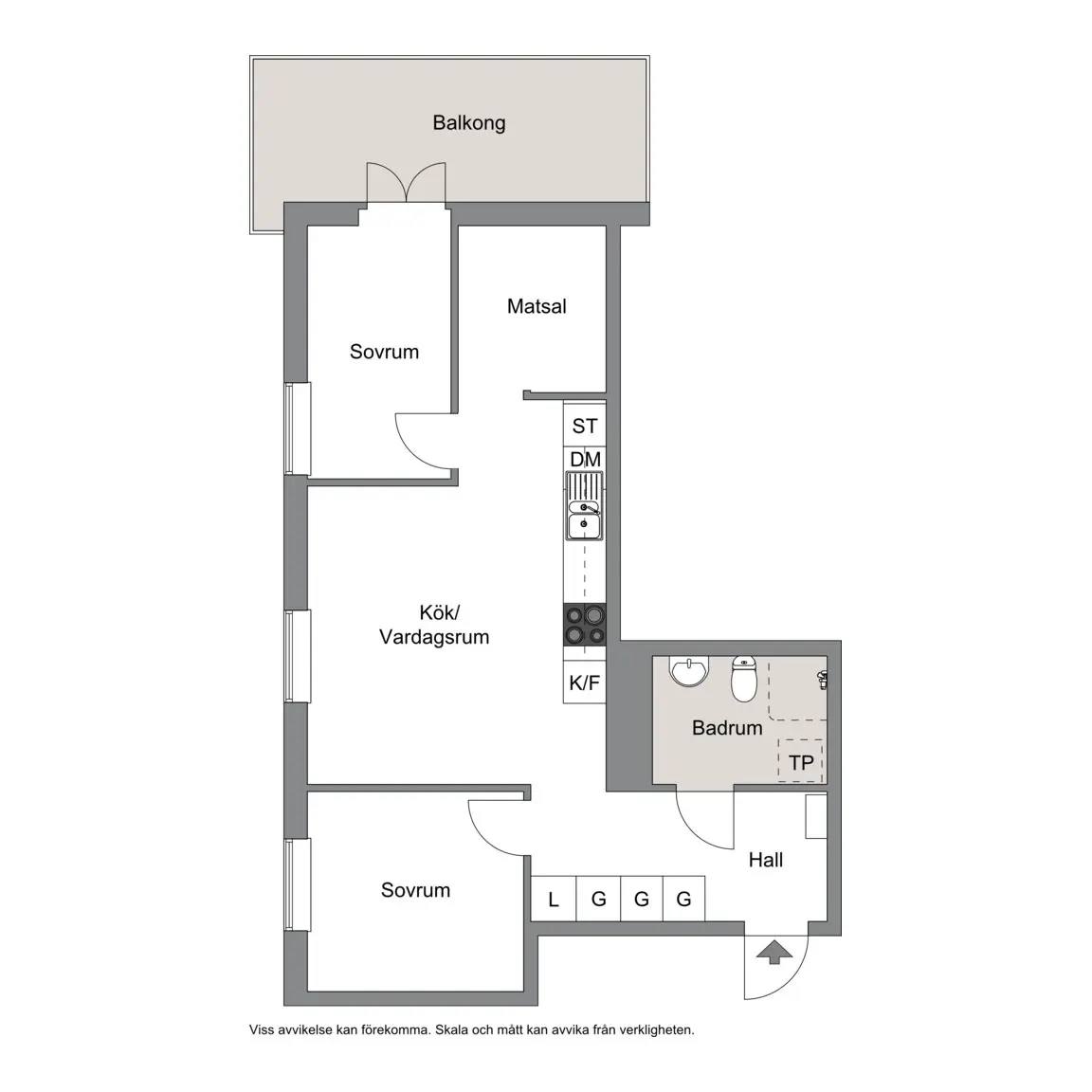 Floor plan for Ekholmsvägen 301