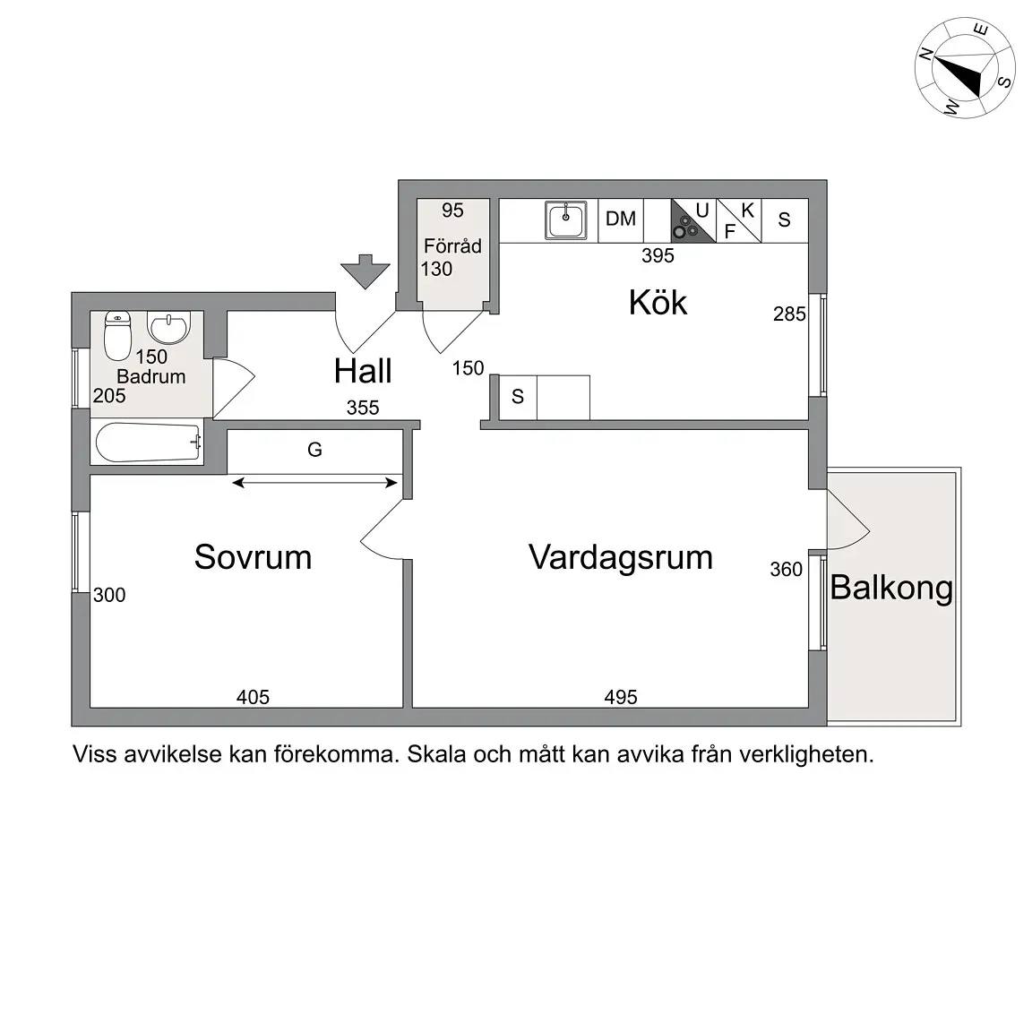 Floor plan for Söndagsgatan 25