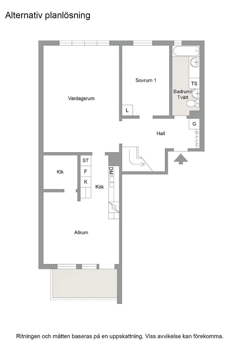 Floor plan for Saffransgatan 1B
