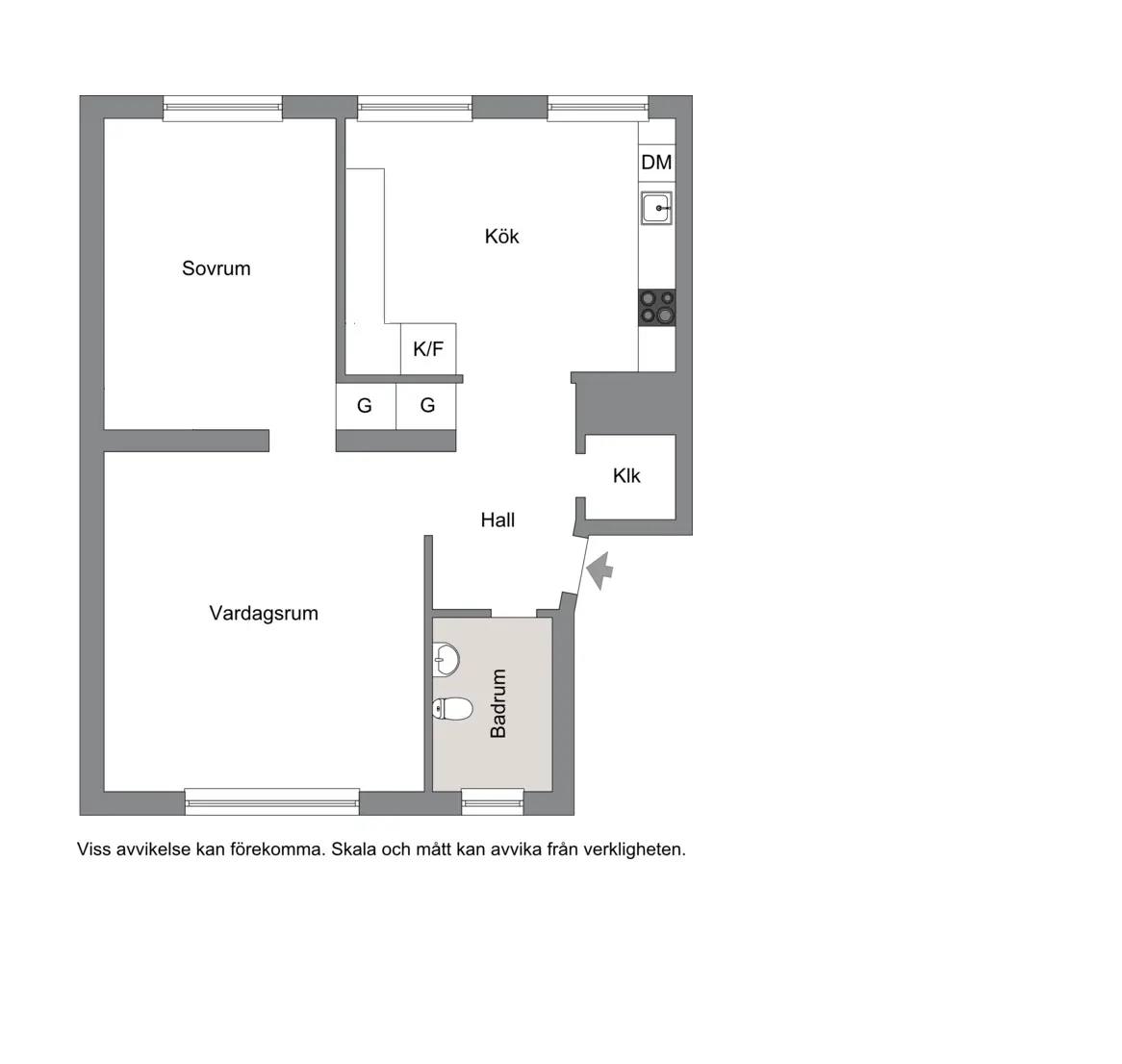 Planritning för Per Lindeströms Väg 117