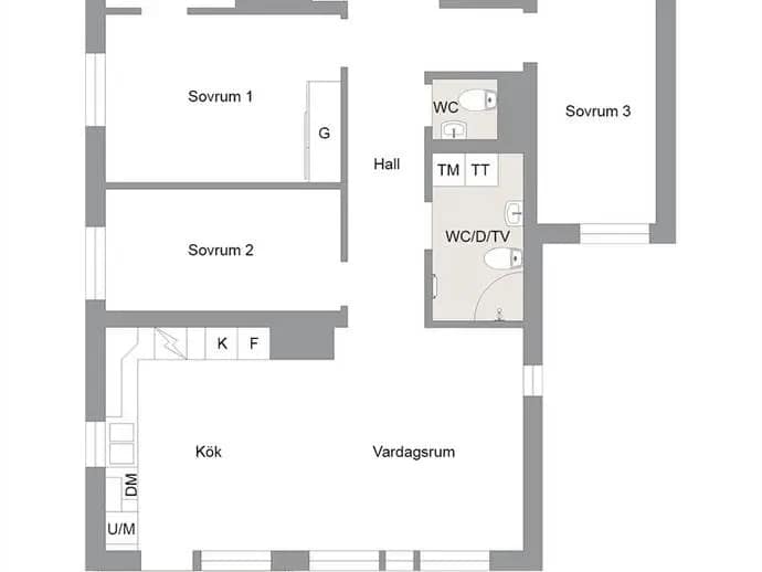 Planritning för Frostaliden 12