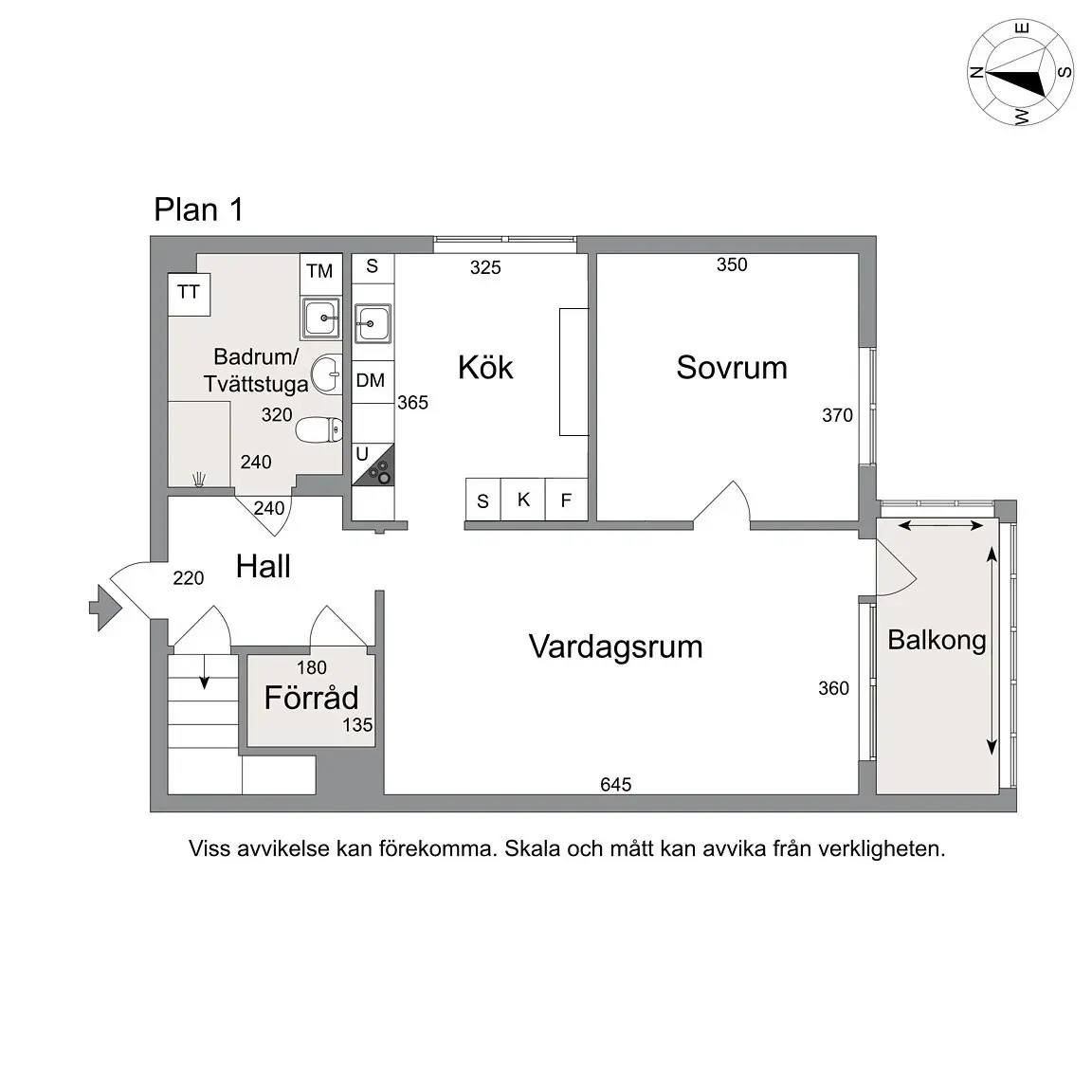 Floor plan for Trädgårdsgärdet 22