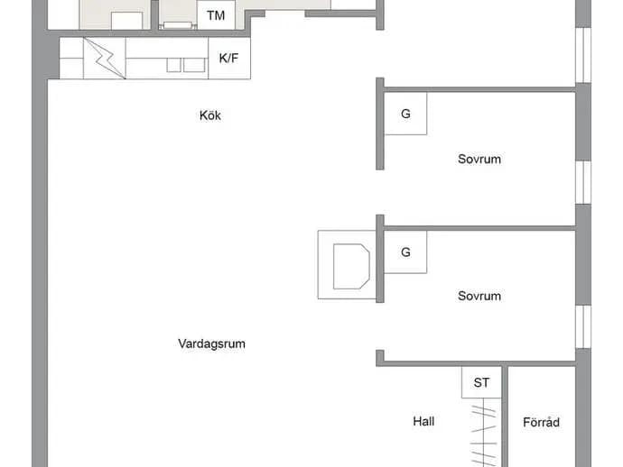 Planritning för Idre fjäll vägen 821D