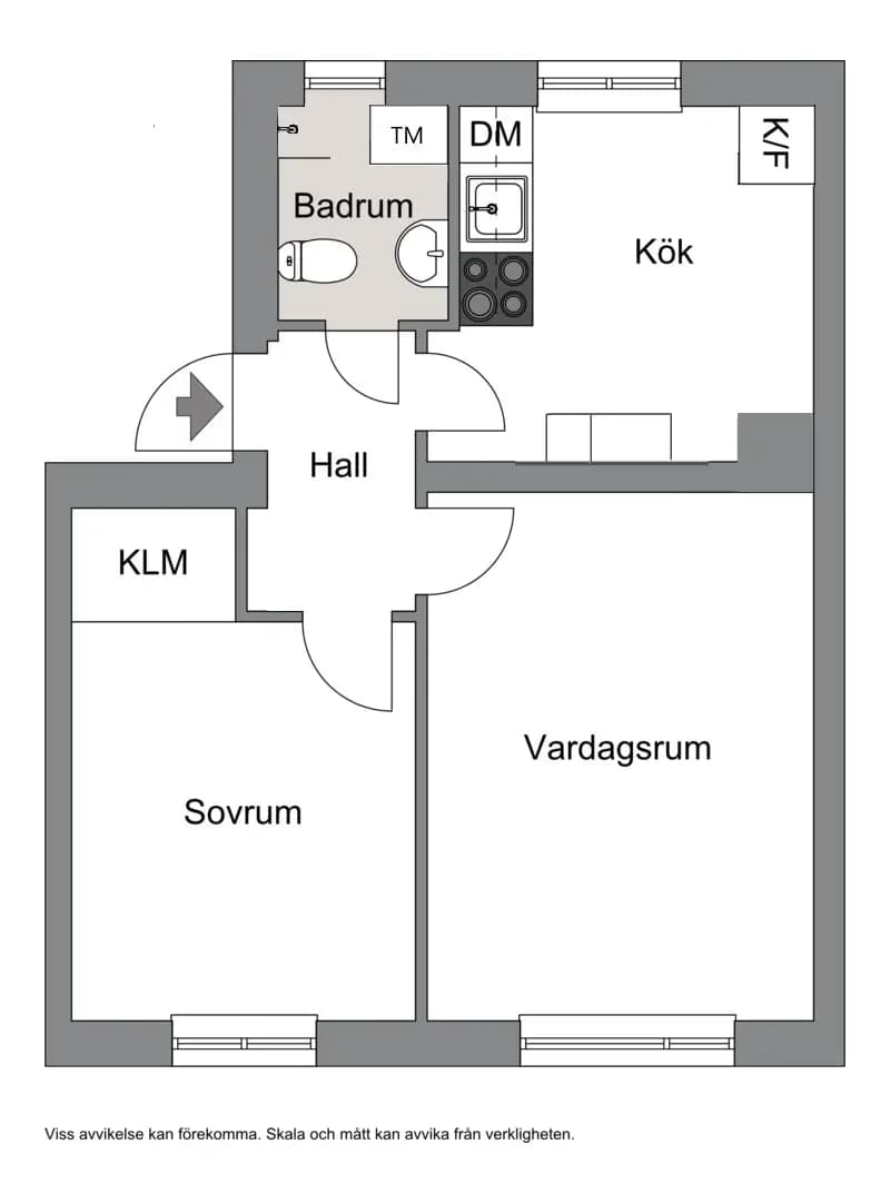 Floor plan for Klensmedsvägen 3