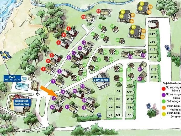 Floor plan for Sanda Stora Varbos 840 - stuga 15