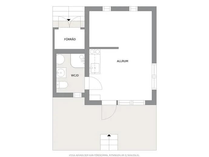 Floor plan for Fide Anderse 222M, stuga 14