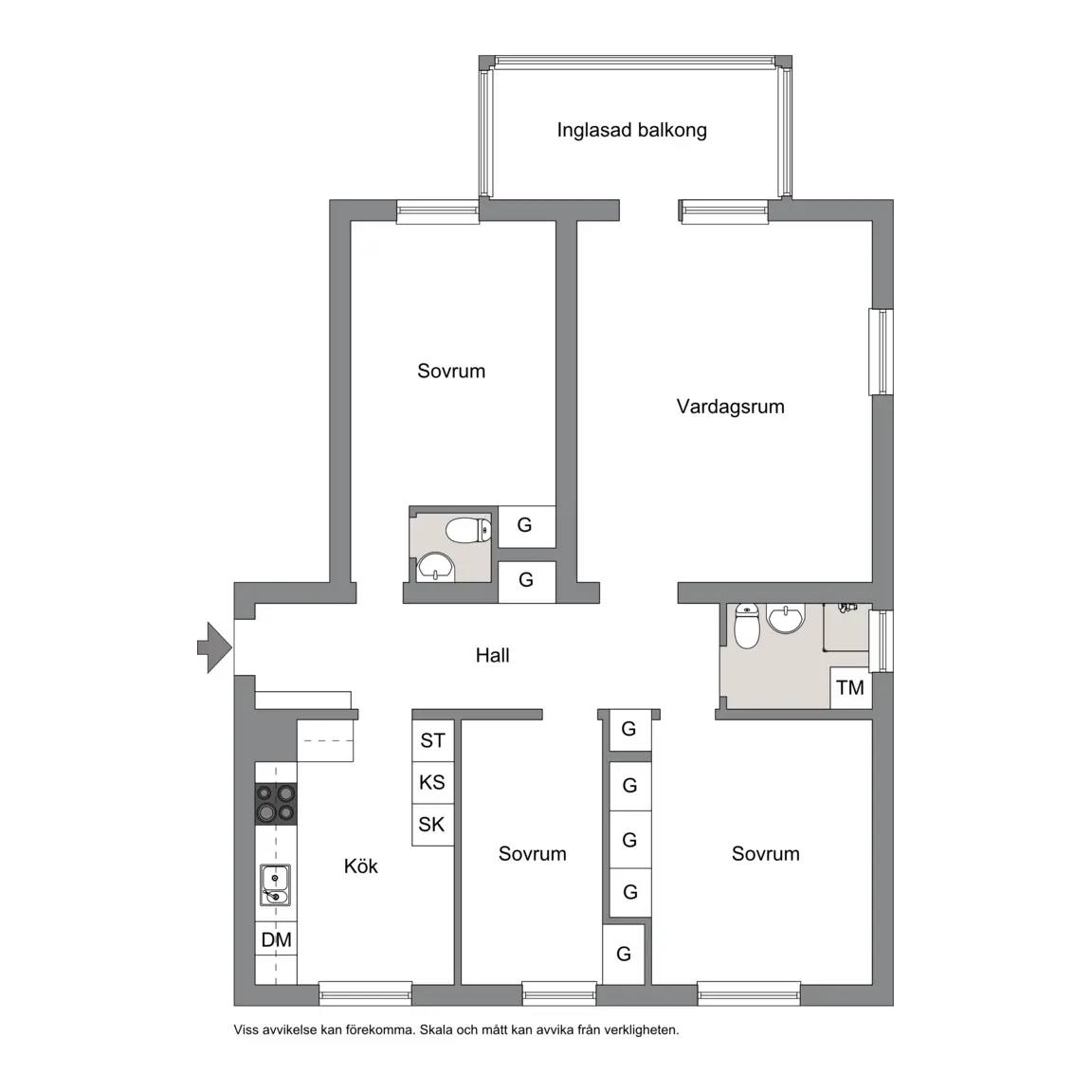 Floor plan for Vintergatan 69A