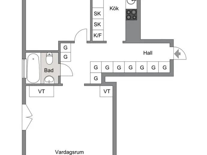 Planritning för Dalgatan 23