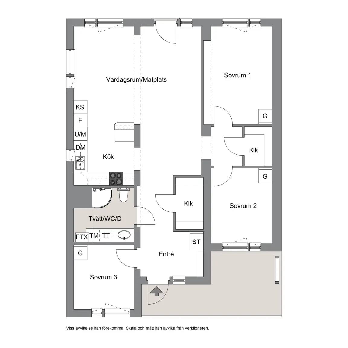 Floor plan for Vikaholmsallén 37E