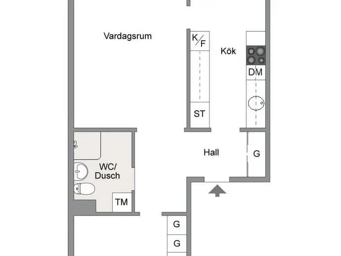 Floor plan for Myntgatan 3K