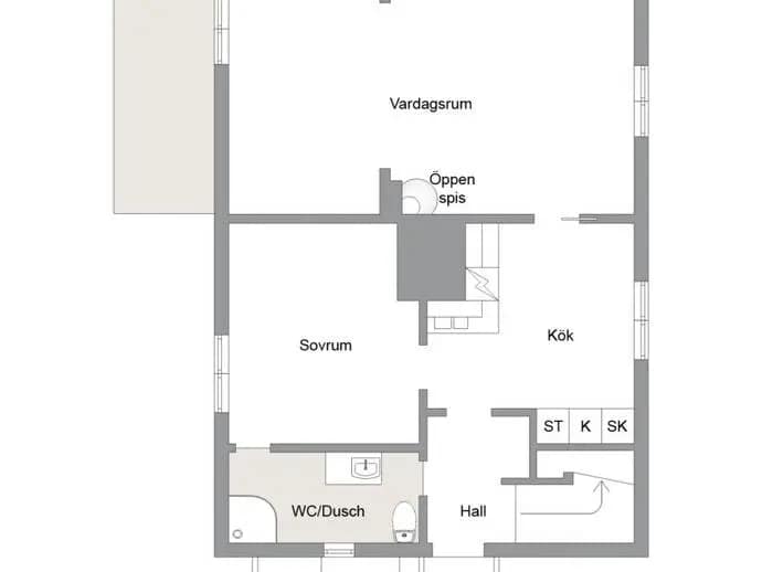 Floor plan for Björkvägen 5