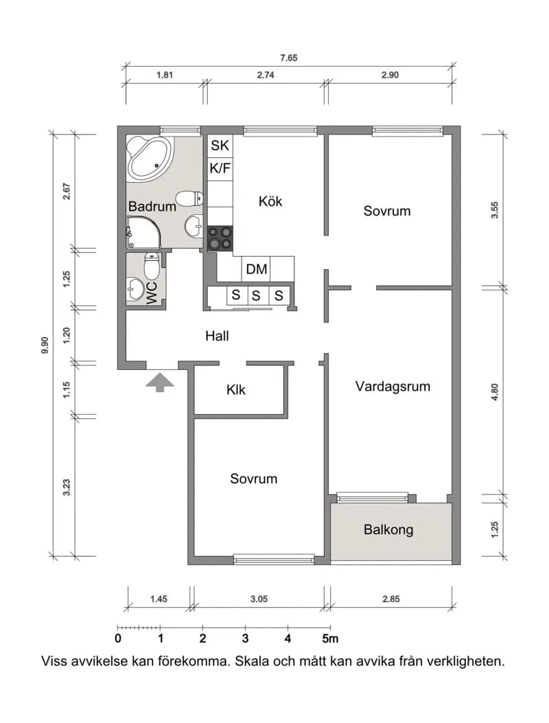 Floor plan for Henriksdalsringen 95