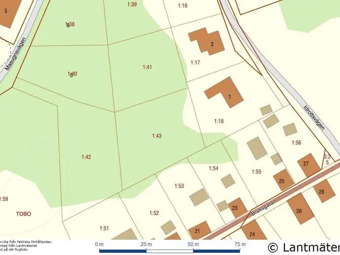 Planritning för TOBO 1:43