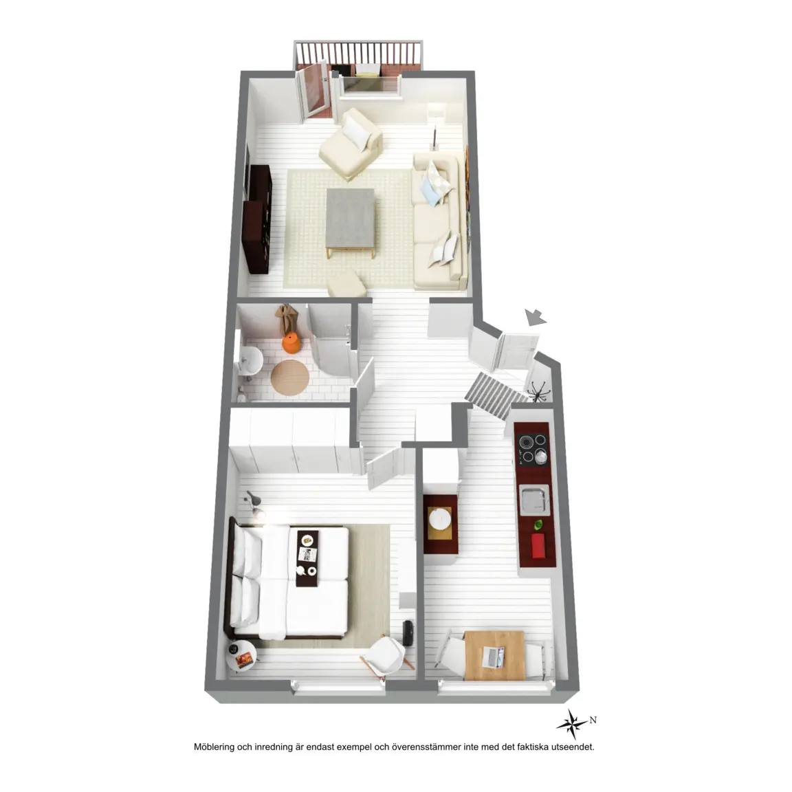 Floor plan for Snapphanegatan 4B