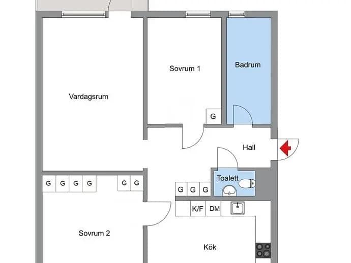 Floor plan for Vickervägen 9