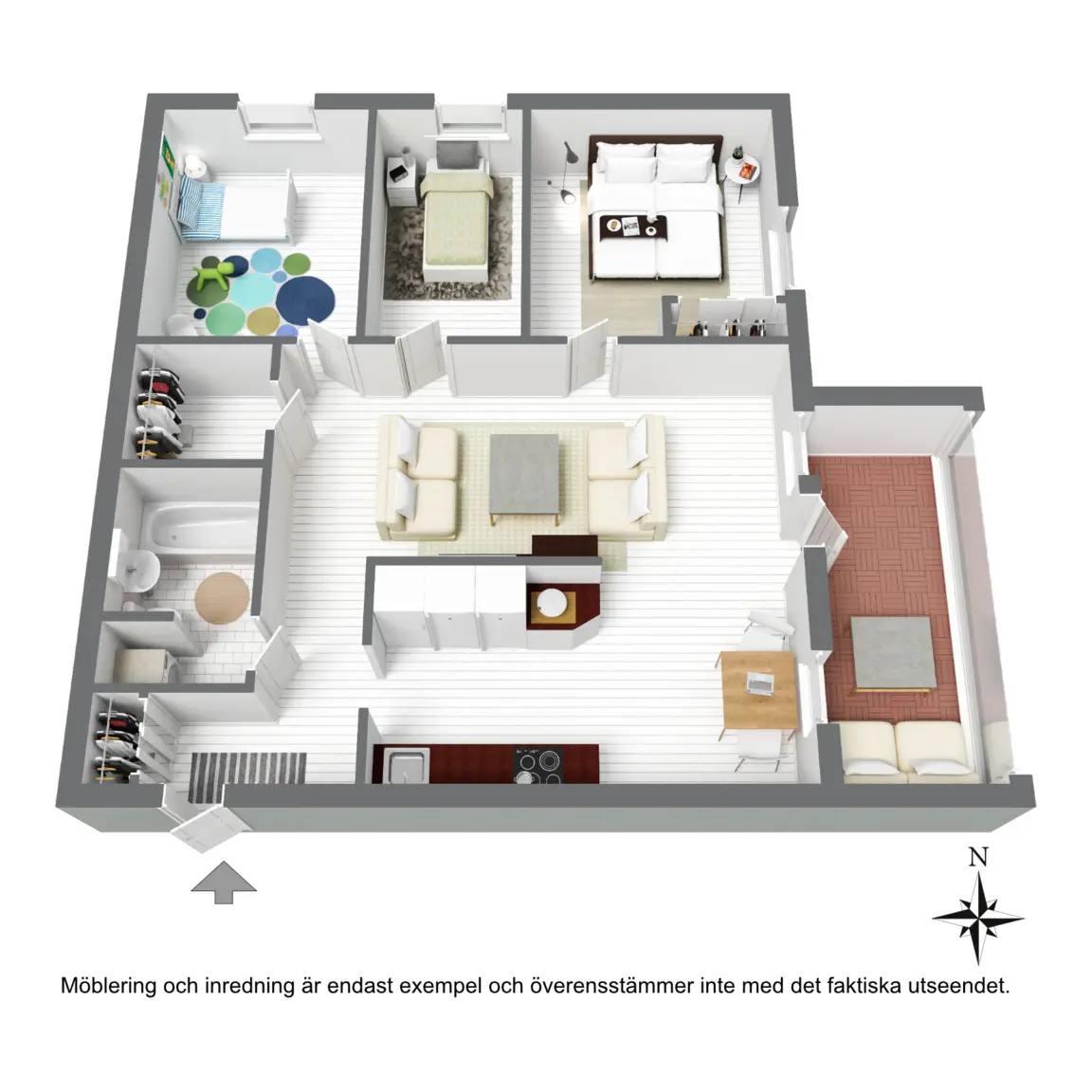 Floor plan for Fornhöjdsvägen 12