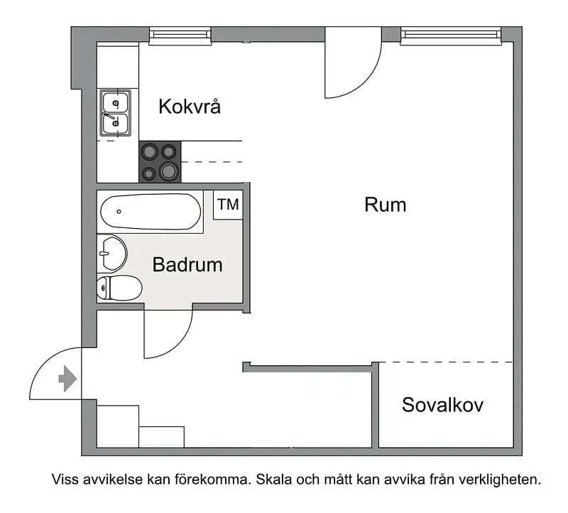 Planritning för Mellingebacken 12, 1 tr