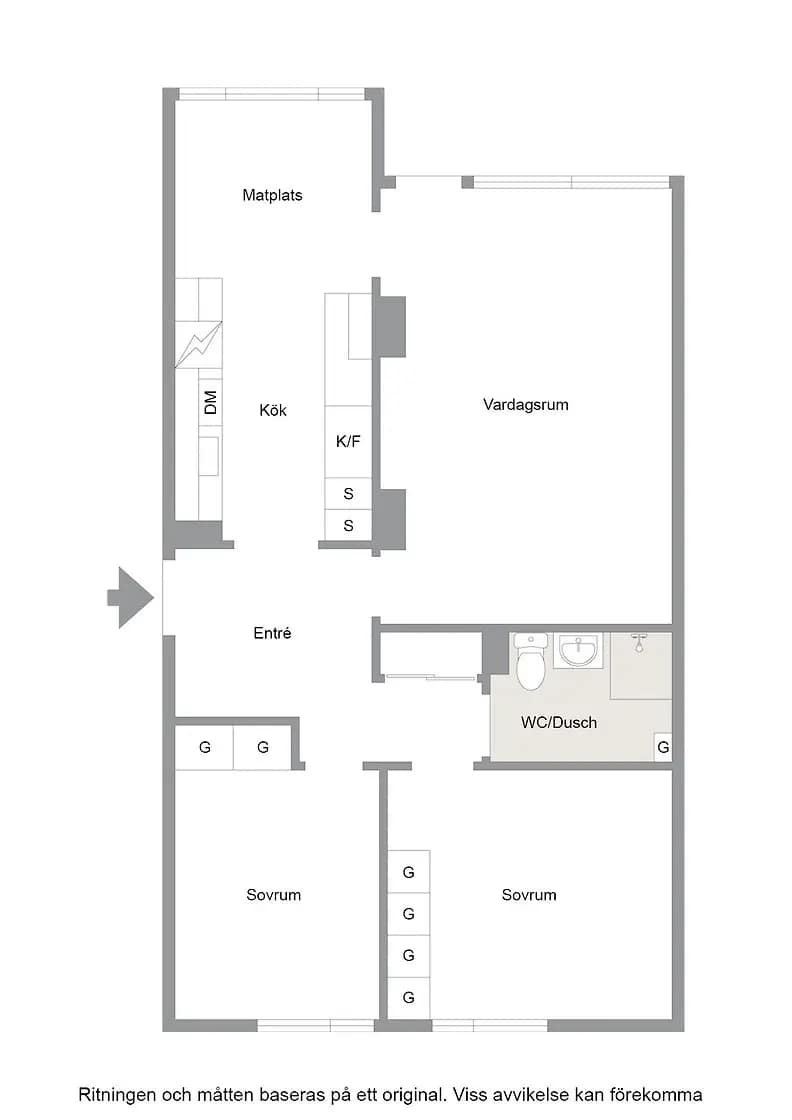 Floor plan for Betesgatan 23 B
