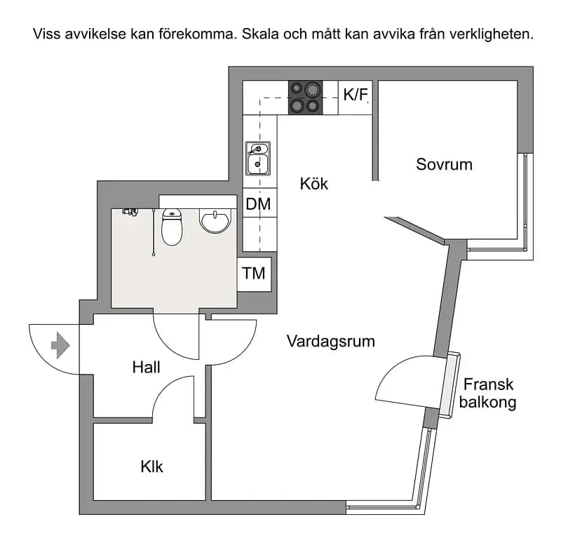Planritning för Hammarby Allé 127, 3tr