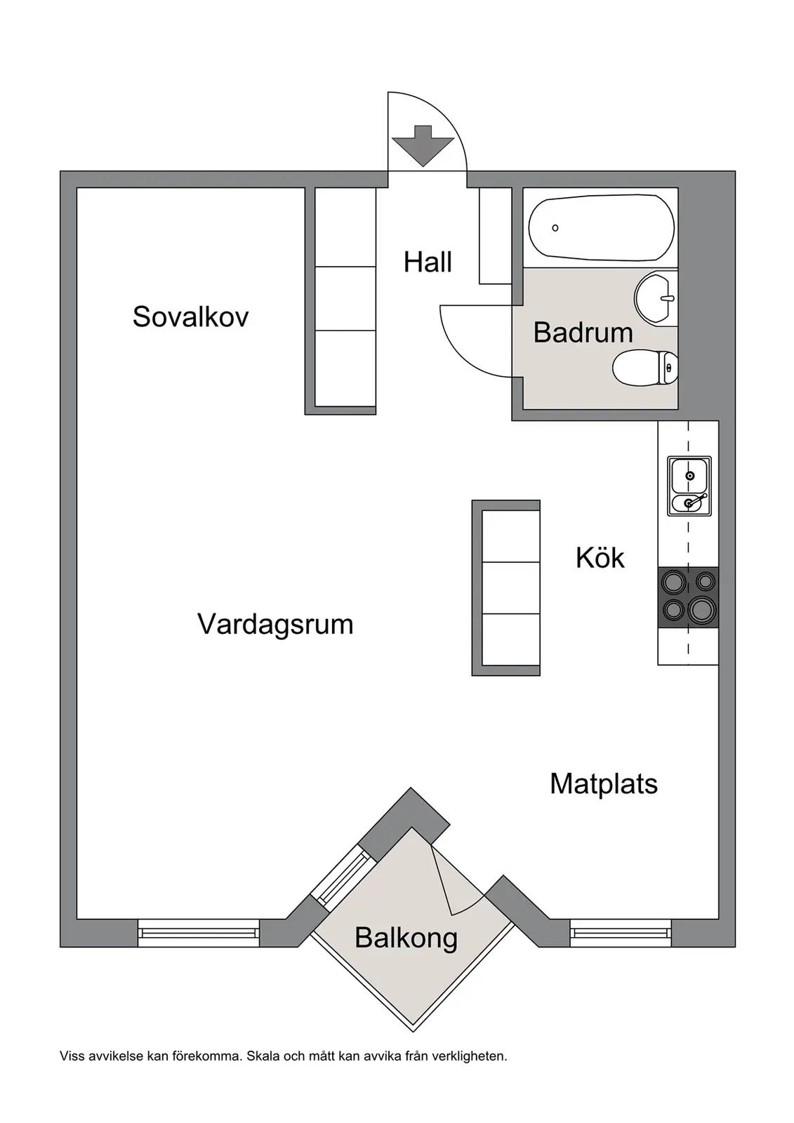 Planritning för BORGARFJORDSGATAN 5, Vån 3/5
