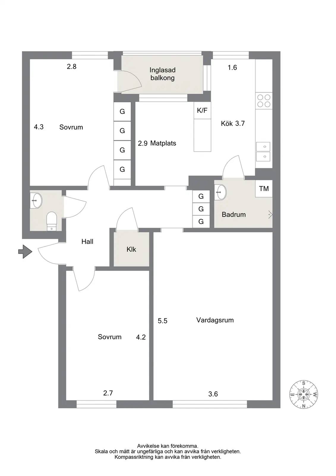 Planritning för Ängstugevägen 33