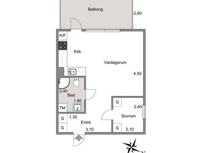 Planritning för Viktoriagatan 13